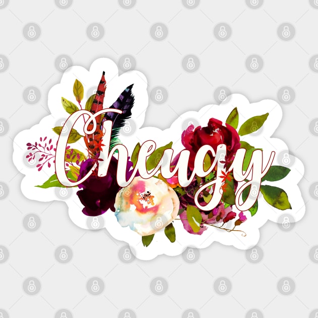 Cheugy Watercolor Floral Design Sticker by bumblefuzzies